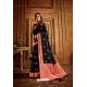 Black Latest Designer Party Wear Silk Wedding Sari