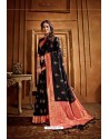 Black Latest Designer Party Wear Silk Wedding Sari