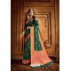 Dark Green Latest Designer Party Wear Silk Wedding Sari