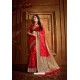 Red Latest Designer Party Wear Silk Wedding Sari