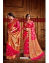 Fuchsia Latest Designer Party Wear Silk Wedding Sari