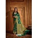 Dark Green Latest Designer Party Wear Silk Wedding Sari