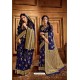 Royal Blue Latest Designer Party Wear Silk Wedding Sari