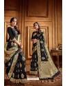 Black Latest Designer Party Wear Silk Wedding Sari