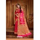 Fuchsia Latest Designer Party Wear Silk Wedding Sari