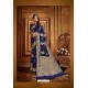 Royal Blue Latest Designer Party Wear Silk Wedding Sari