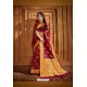 Wine Latest Designer Party Wear Silk Wedding Sari