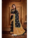 Black Latest Designer Party Wear Silk Wedding Sari