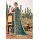 Teal Green Latest Designer Party Wear Silk Wedding Sari