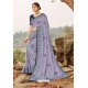 Lavender Latest Designer Party Wear Silk Wedding Sari