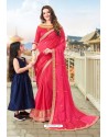 Dark Peach Latest Designer Embroidered Party Wear Silk Wedding Sari