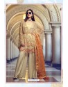 Cream Latest Heavy Designer Party Wear Pakistani Style Salwar Suit