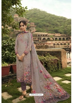 Dusty Pink Designer Casual Wear Sorar Crepe Palazzo Salwar Suit