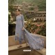 Aqua Grey Designer Casual Wear Sorar Crepe Palazzo Salwar Suit