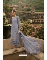 Aqua Grey Designer Casual Wear Sorar Crepe Palazzo Salwar Suit