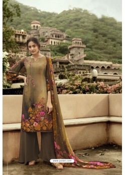 Marigold Designer Casual Wear Sorar Crepe Palazzo Salwar Suit