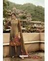 Marigold Designer Casual Wear Sorar Crepe Palazzo Salwar Suit