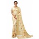 Cream Latest Designer Classic Wear Soft Silk Sari