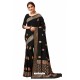 Black Latest Designer Classic Wear Soft Silk Sari