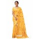 Yellow Latest Designer Classic Wear Soft Silk Sari