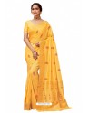 Yellow Latest Designer Classic Wear Soft Silk Sari