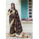 Black Designer Weaving Banarasi Silk Classic Wear Sari