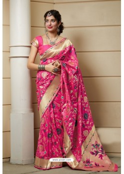 Rani Designer Weaving Banarasi Silk Classic Wear Sari