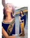 Mustard Heavy Embroidered Designer Wear Wedding Sari