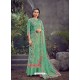 Jade Green Designer Pure Viscose Velvet Party Wear Palazzo Suit