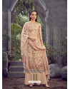 Beige Designer Pure Viscose Velvet Party Wear Palazzo Suit