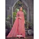 Light Pink Designer Pure Viscose Velvet Party Wear Palazzo Suit