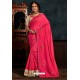 Fuchsia Latest Designer Party Wear Poly Silk Sari