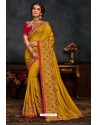 Corn Latest Designer Party Wear Poly Silk Sari