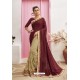 Beige Designer Party Wear Chanderi Silk Wedding Sari