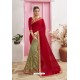 Red Designer Party Wear Chanderi Silk Wedding Sari