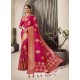 Rani Designer Classic Wear Jacquard Wedding Sari