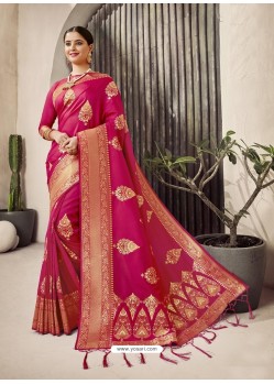 Rani Designer Classic Wear Jacquard Wedding Sari