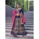 Royal Blue Stylish Heavy Designer Wedding Velvet Lehenga Choli