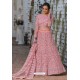 Light Pink Heavy Embroidered Designer Net Wedding Lehenga Choli