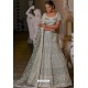 Grey Heavy Embroidered Designer Net Wedding Lehenga Choli