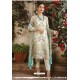 Off White Latest Heavy Designer Party Wear Pakistani Style Salwar Suit