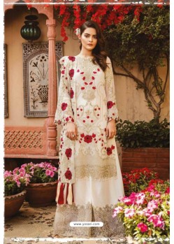 White Latest Heavy Designer Party Wear Pakistani Style Salwar Suit