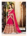 Rose Red Trendy Heavy Embroidered Designer Wedding Lehenga Choli