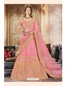 Light Pink Trendy Heavy Embroidered Designer Wedding Lehenga Choli