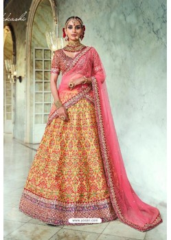 Yellow Trendy Heavy Embroidered Designer Wedding Lehenga Choli