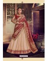 Cream Trendy Heavy Embroidered Designer Wedding Lehenga Choli