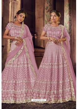 Mauve Trendy Heavy Embroidered Designer Wedding Lehenga Choli