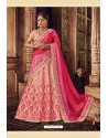 Light Orange Trendy Heavy Embroidered Designer Wedding Lehenga Choli