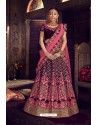 Purple Trendy Heavy Embroidered Designer Wedding Lehenga Choli