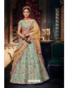 Aqua Mint Trendy Heavy Embroidered Designer Wedding Lehenga Choli